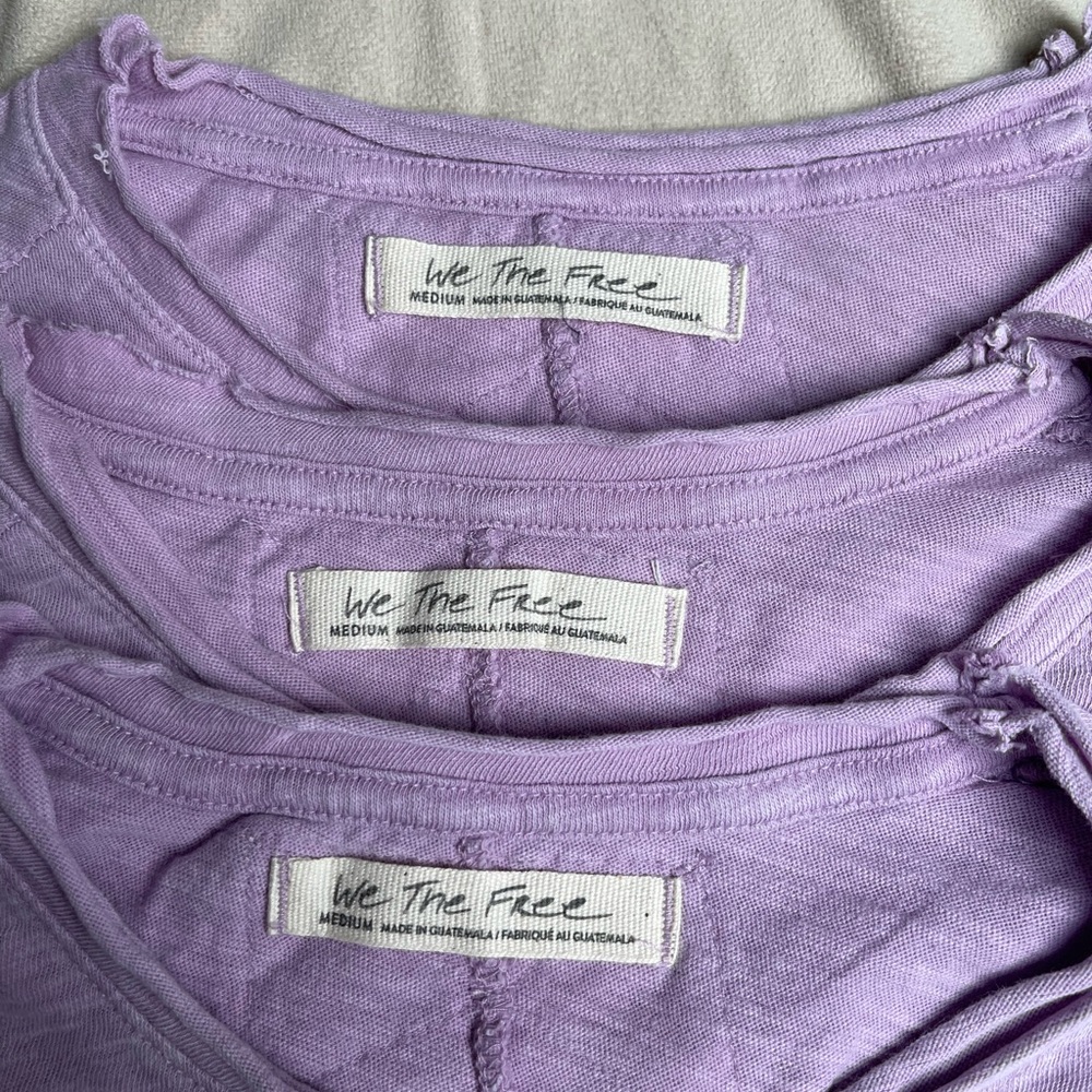 3 Piece Bundle Free People Be My Baby Tees Medium NWT - Picture 7 of 7